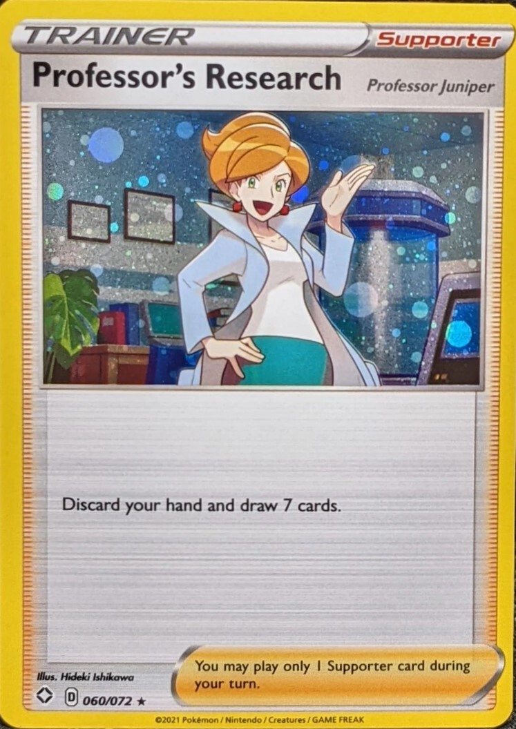 Karta Pokémon - Shining Fates - 060/072 - Professor's Research (Professor Juniper) (Cosmos Holo)