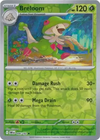 Destined Rivals - 006/182 - Breloom (Reverse Holo)