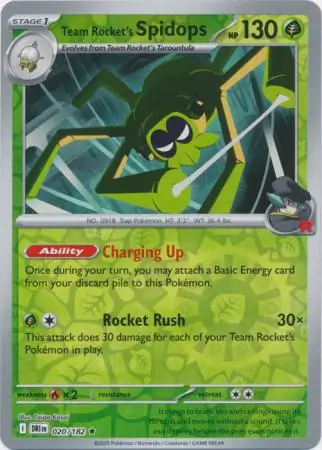 Destined Rivals - 020/182 - Team Rocket's Spidops (Reverse Holo)