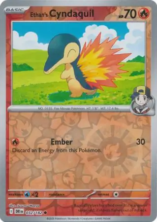 Destined Rivals - 032/182 - Ethan's Cyndaquil (Reverse Holo)