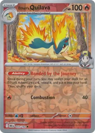 Destined Rivals - 033/182 - Ethan's Quilava (Reverse Holo)