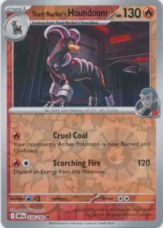 Destined Rivals - 038/182 - Team Rocket's Houndoom (Reverse Holo)