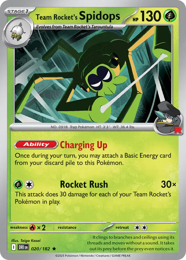 Destined Rivals - 020/182 - Team Rocket's Spidops (Holo)