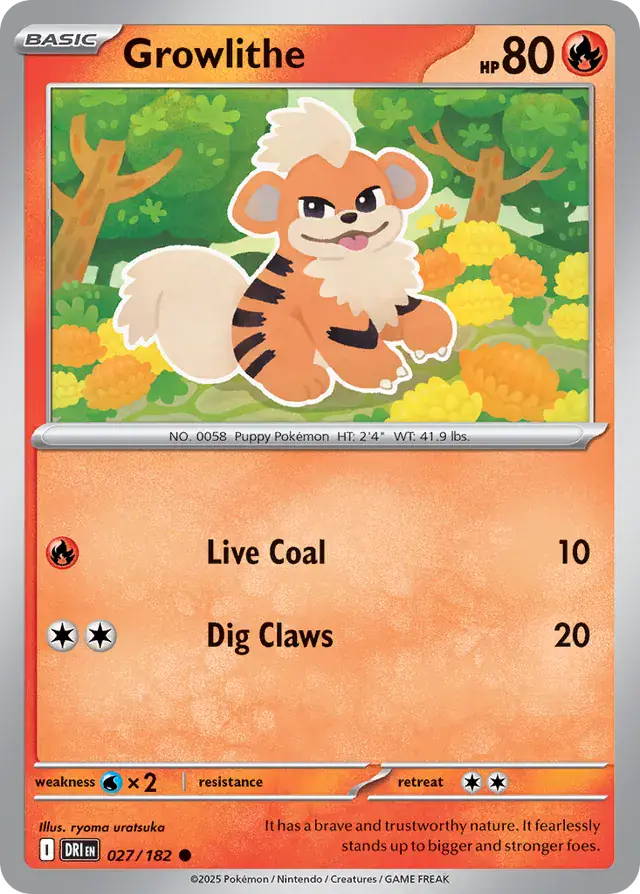 Destined Rivals - 027/182 - Growlithe