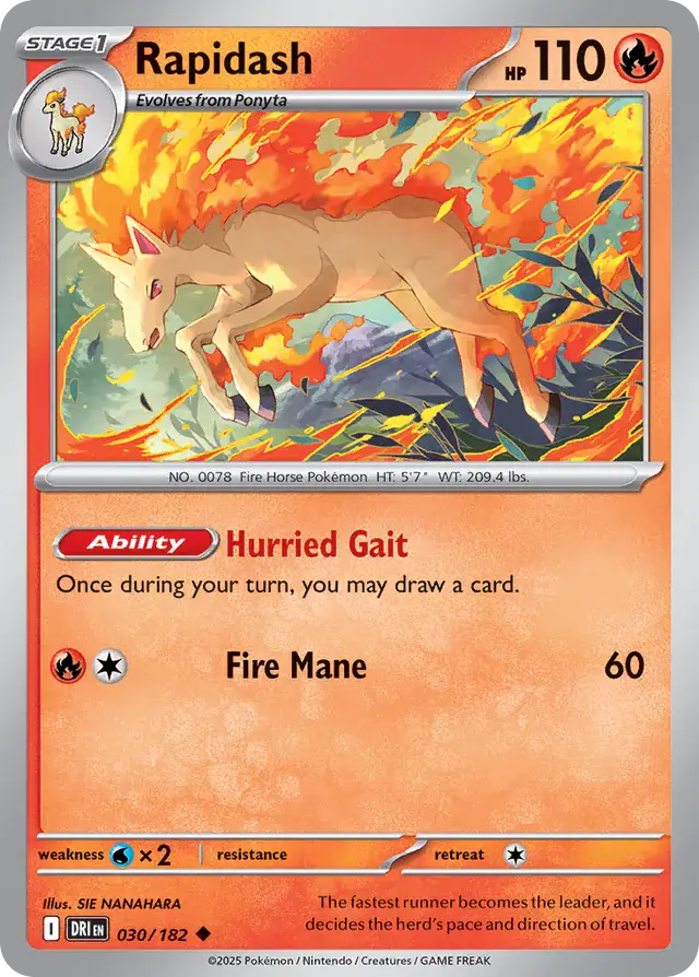 Destined Rivals - 030/182 - Rapidash
