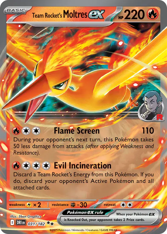 Destined Rivals - 031/182 - Team Rocket's Moltres ex