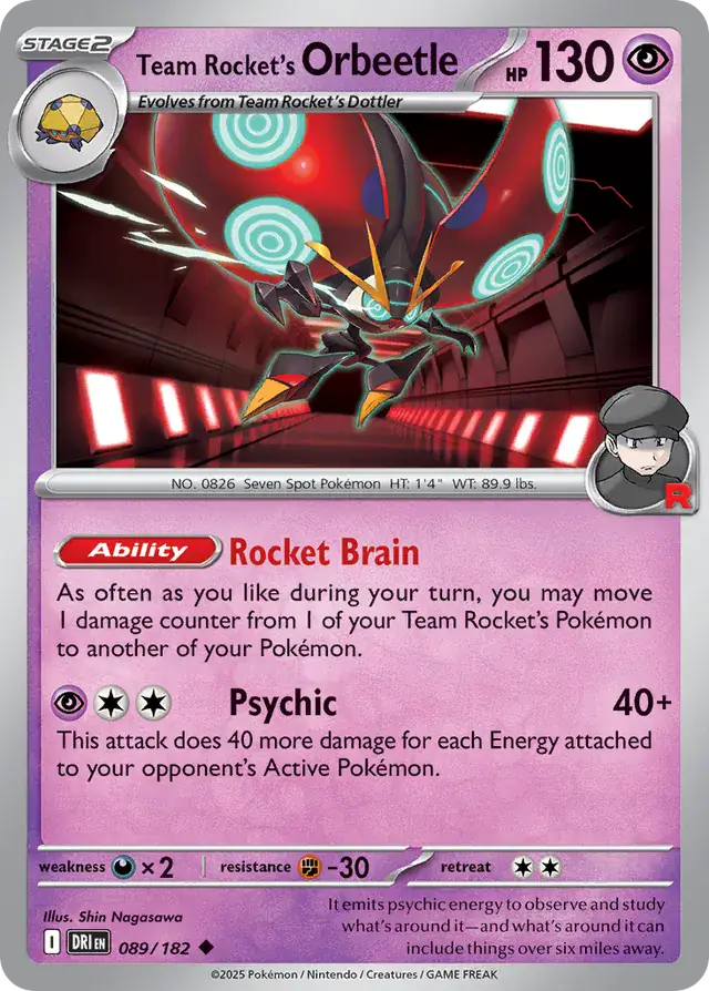 Destined Rivals - 089/182 - Team Rocket's Orbeetle