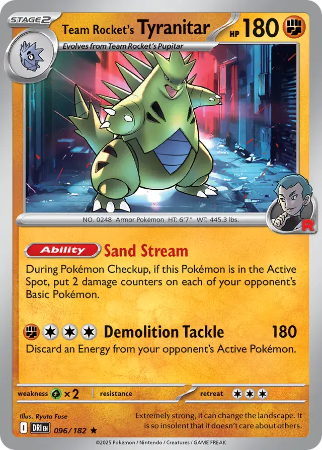 Destined Rivals - 096/182 - Team Rocket's Tyranitar (Holo)