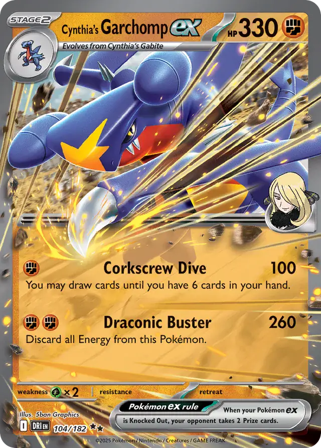 Destined Rivals - 104/182 - Cynthia's Garchomp ex