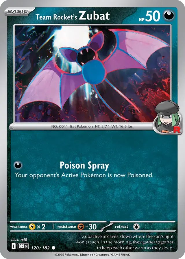 Destined Rivals - 120/182 - Team Rocket's Zubat