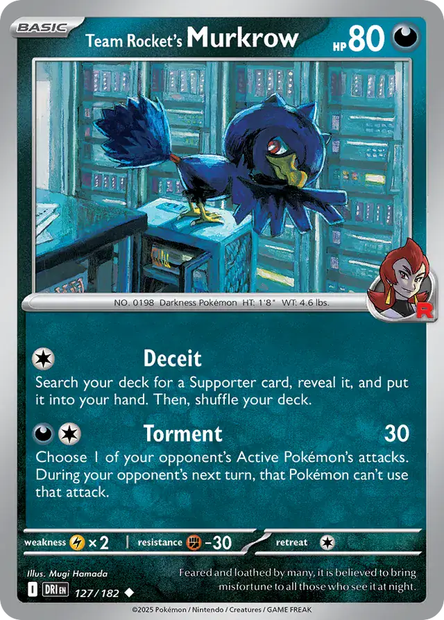 Destined Rivals - 127/182 - Team Rocket's Murkrow
