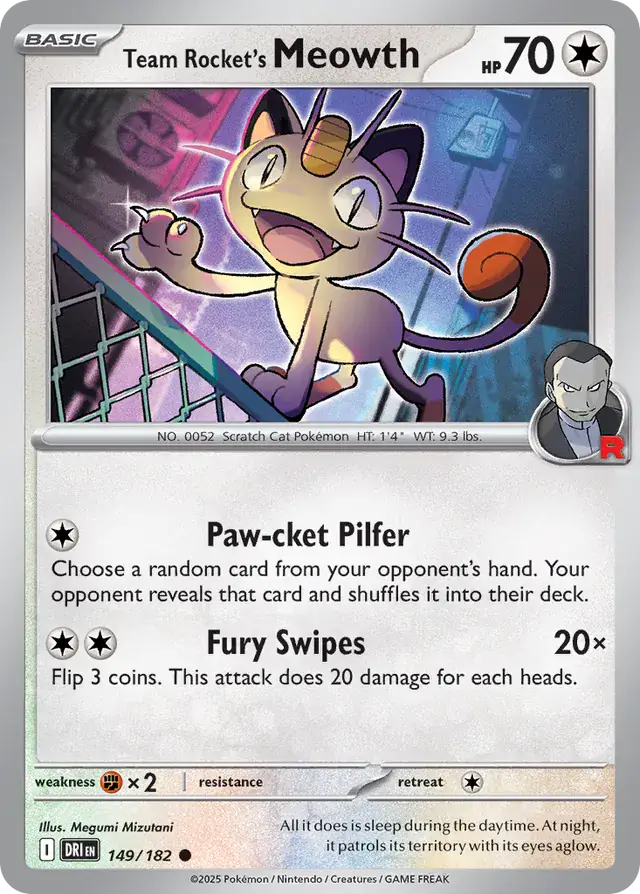Destined Rivals - 149/182 - Team Rocket's Meowth