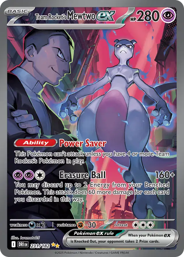 Destined Rivals - 231/182 - Team Rocket's Mewtwo ex