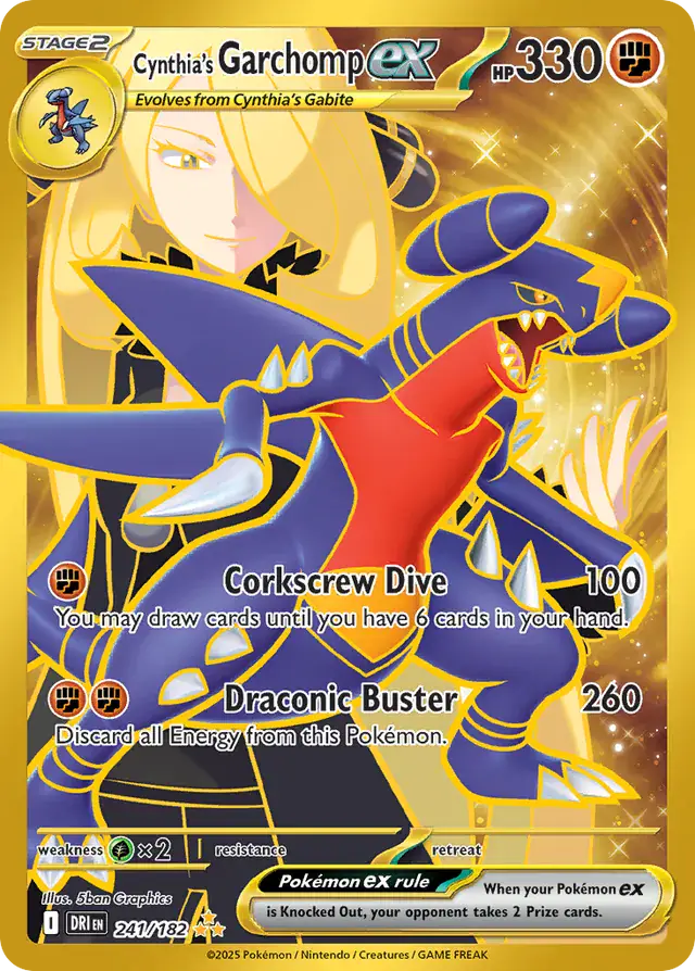 Destined Rivals - 241/182 - Cynthia's Garchomp ex (złota)