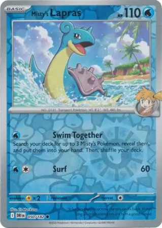 Destined Rivals - 050/182 - Misty's Lapras (Reverse Holo)