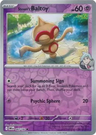 Destined Rivals - 083/182 - Steven's Baltoy (Reverse Holo)