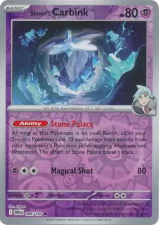 Destined Rivals - 086/182 - Steven's Carbink (Reverse Holo)