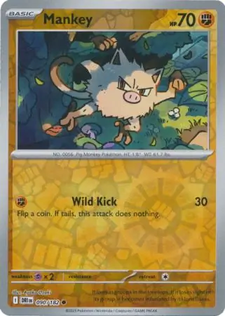 Destined Rivals - 090/182 - Mankey (Reverse Holo)