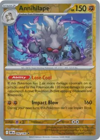 Destined Rivals - 092/182 - Annihilape (Reverse Holo)
