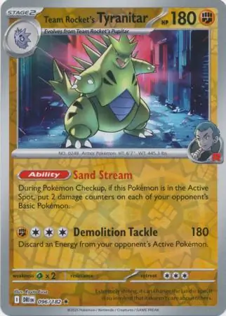 Destined Rivals - 096/182 - Team Rocket's Tyranitar (Reverse Holo)