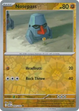 Destined Rivals - 097/182 - Nosepass (Reverse Holo)