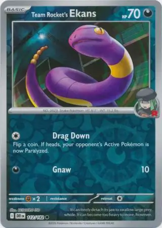 Destined Rivals - 112/182 - Team Rocket's Ekans (Reverse Holo)