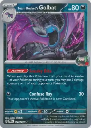 Destined Rivals - 121/182 - Team Rocket's Golbat (Reverse Holo)