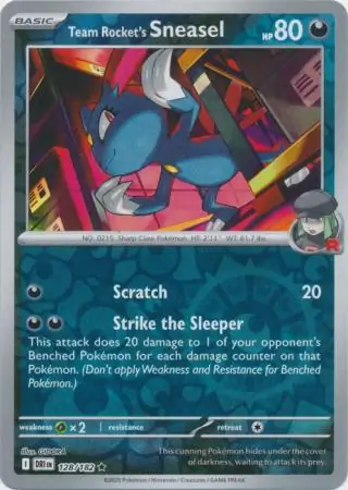 Destined Rivals - 128/182 - Team Rocket's Sneasel (Reverse Holo)