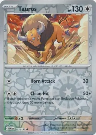 Destined Rivals - 152/182 - Tauros (Reverse Holo)