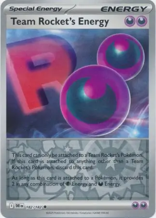 Destined Rivals - 182/182 - Team Rocket's Energy (Reverse Holo)