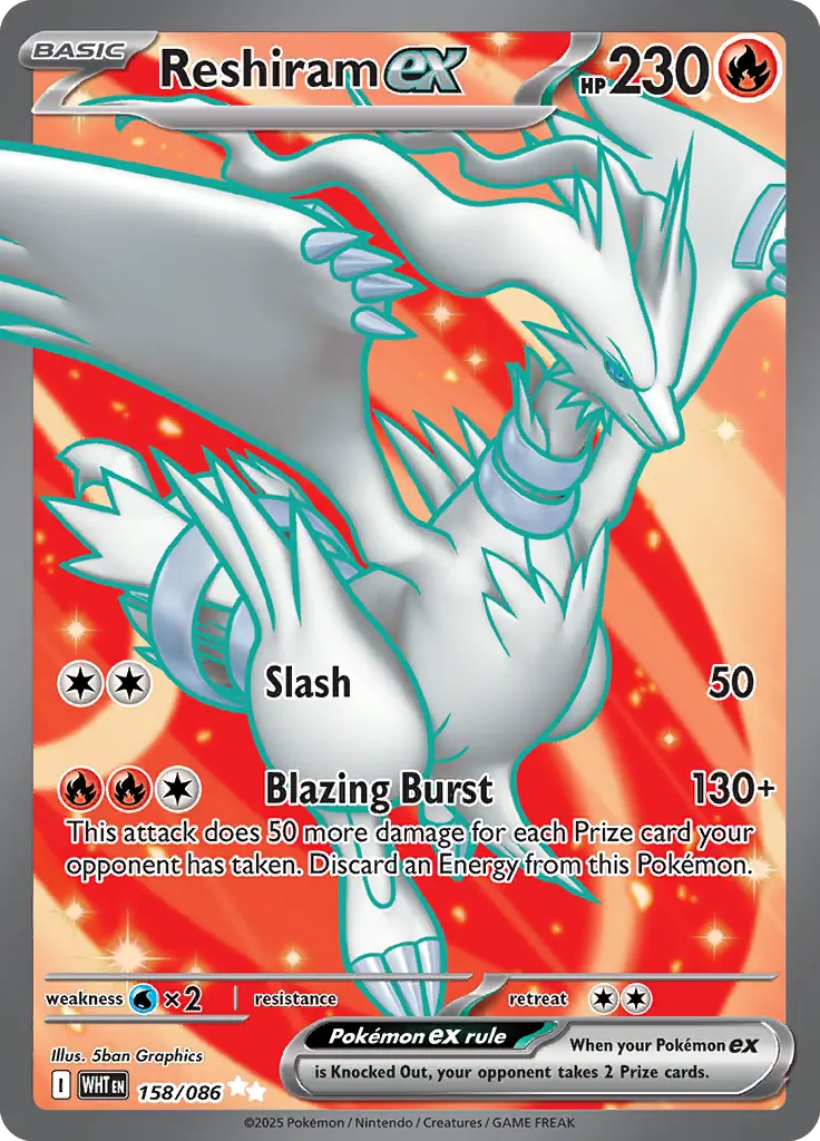 WHT - White Flare - 158/086 - Reshiram ex