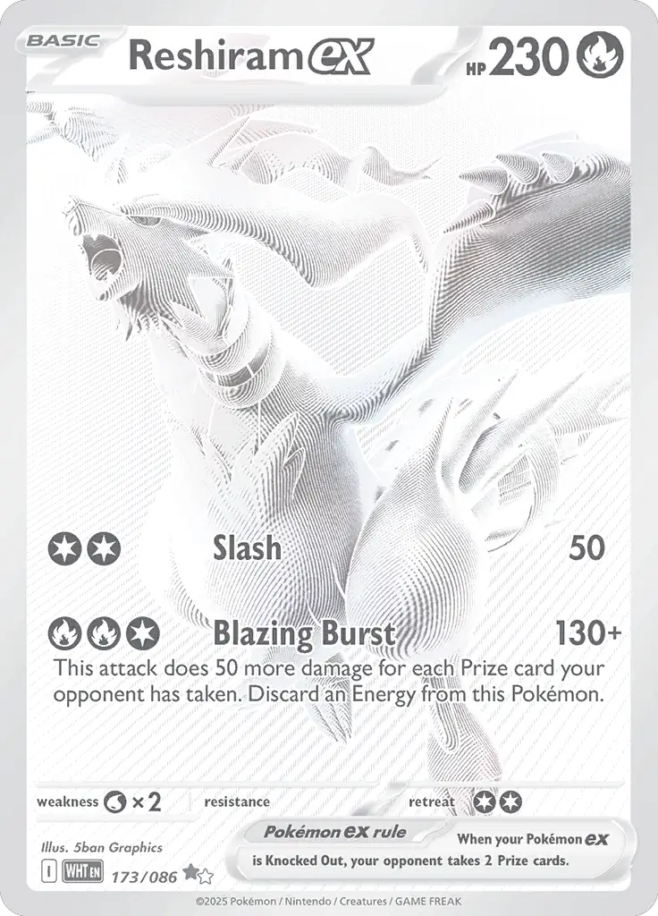 WHT - White Flare - 173/086 - Reshiram ex (biała)