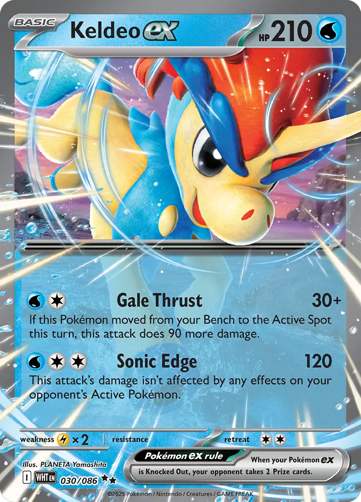 WHT - White Flare - 030/086 - Keldeo ex