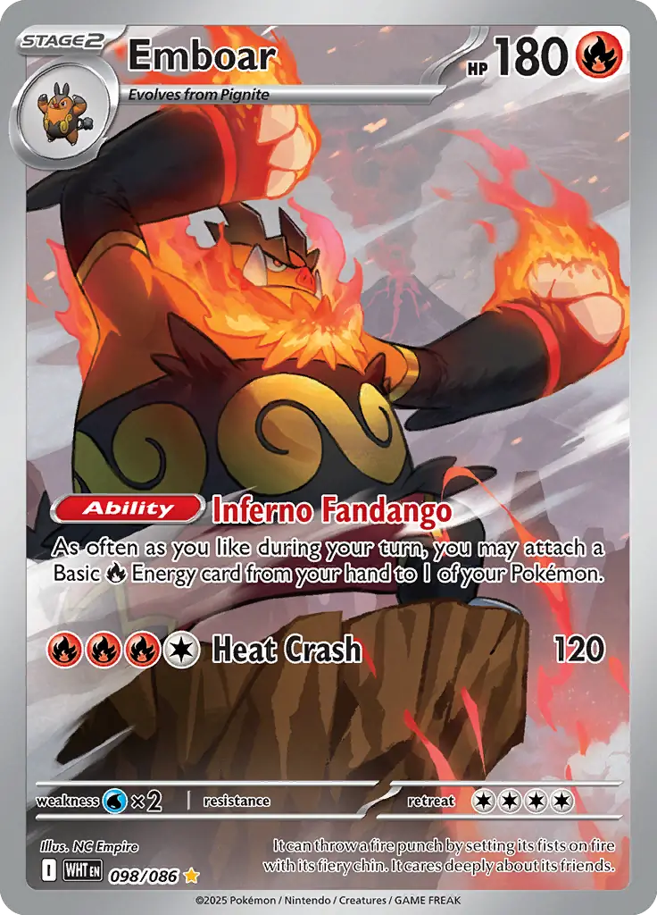 WHT - White Flare - 098/086 - Emboar