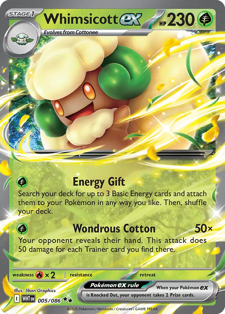 WHT - White Flare - 005/086 - Whimsicott ex