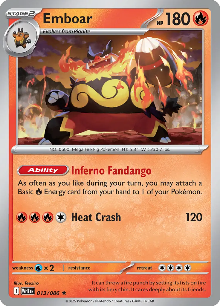 WHT - White Flare - 013/086 - Emboar (Holo)