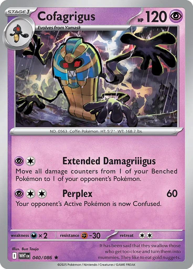 WHT - White Flare - 040/086 - Cofagrigus (Holo)