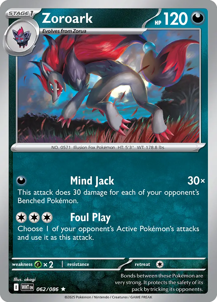 WHT - White Flare - 062/086 - Zoroark (Holo)