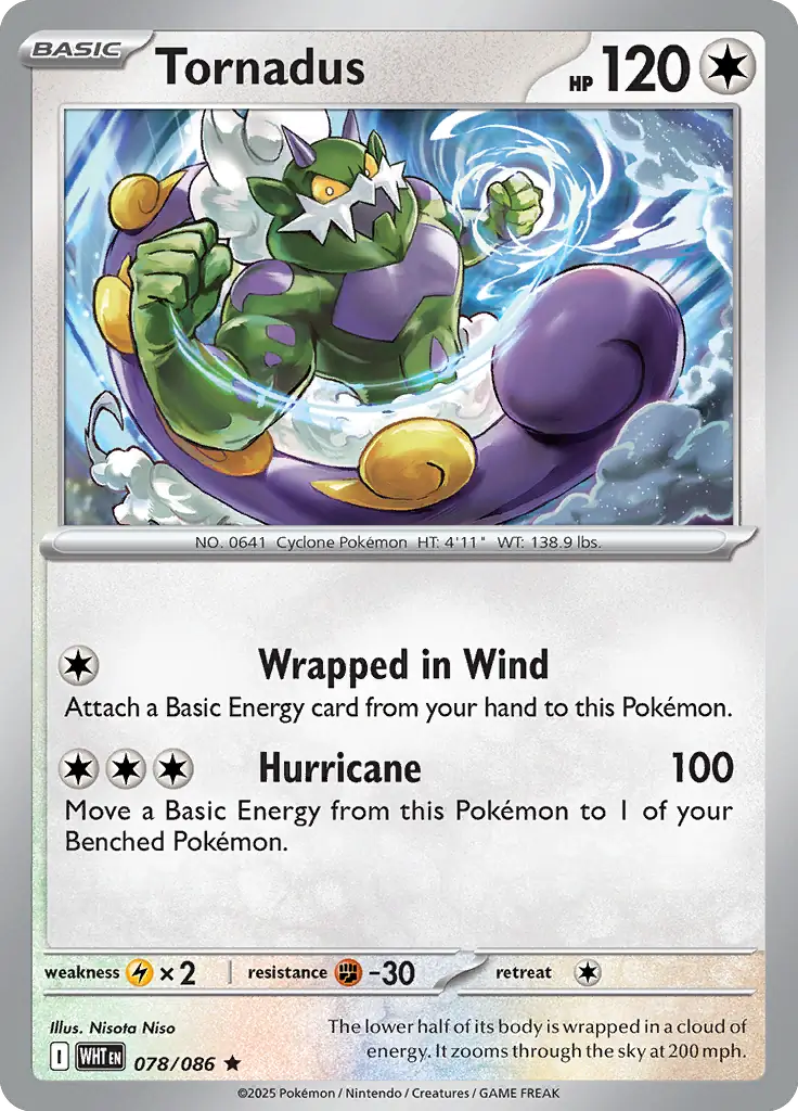 WHT - White Flare - 078/086 - Tornadus (Holo)