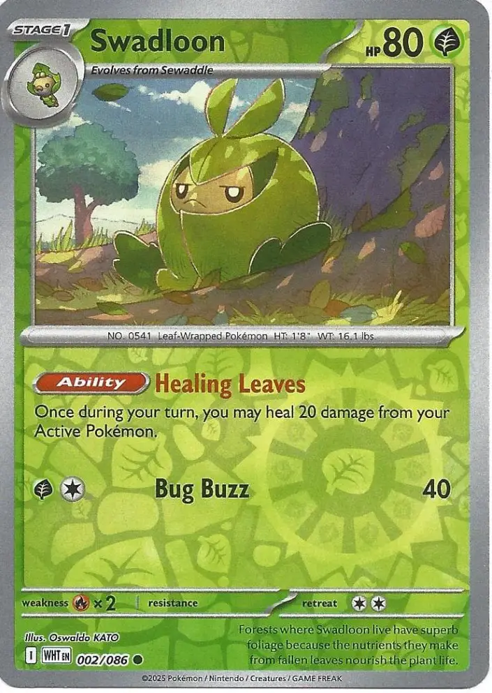 WHT - White Flare - 002/086 - Swadloon (Reverse Holo)