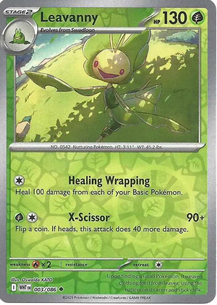 WHT - White Flare - 003/086 - Leavanny (Reverse Holo)