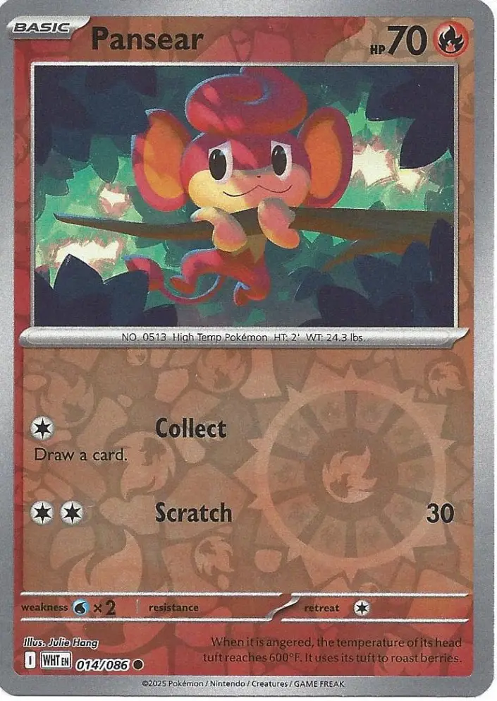 WHT - White Flare - 014/086 - Pansear (Reverse Holo)