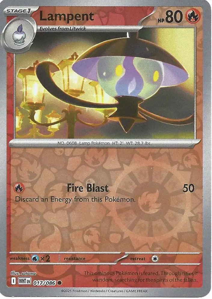 WHT - White Flare - 017/086 - Lampent (Reverse Holo)