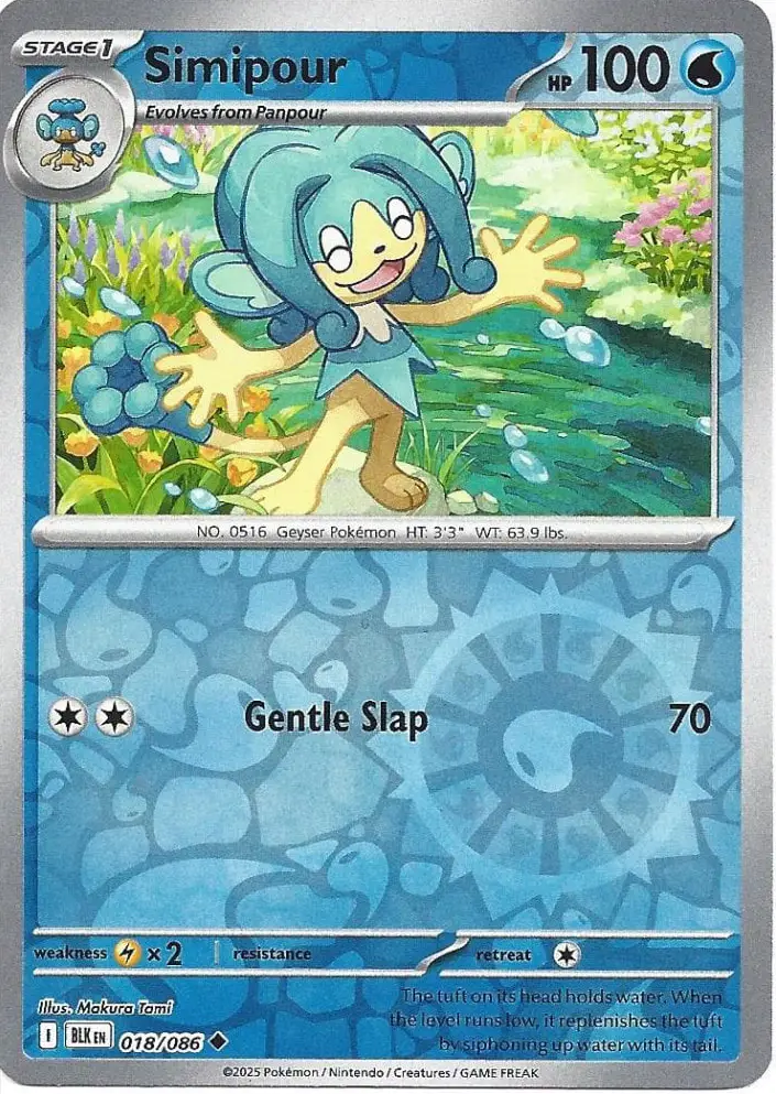 BLK - Black Bolt - 018/086 - Simipour (Reverse Holo)