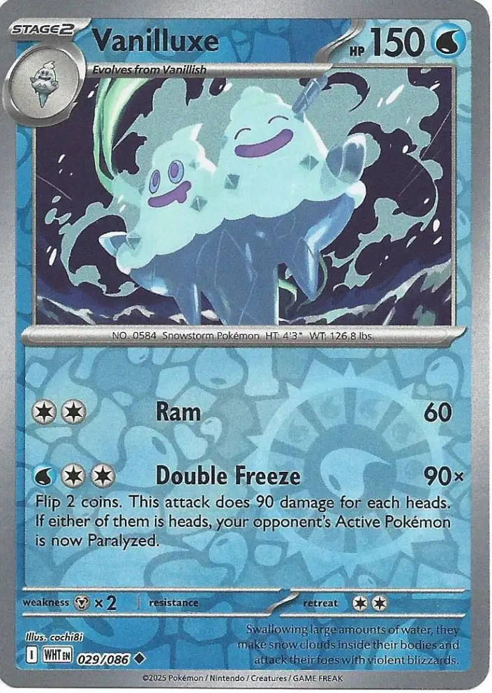 WHT - White Flare - 029/086 - Vanilluxe (Reverse Holo)