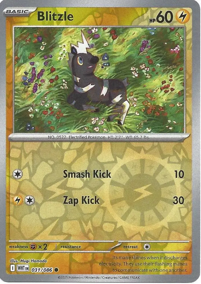 WHT - White Flare - 031/086 - Blitzle (Reverse Holo)