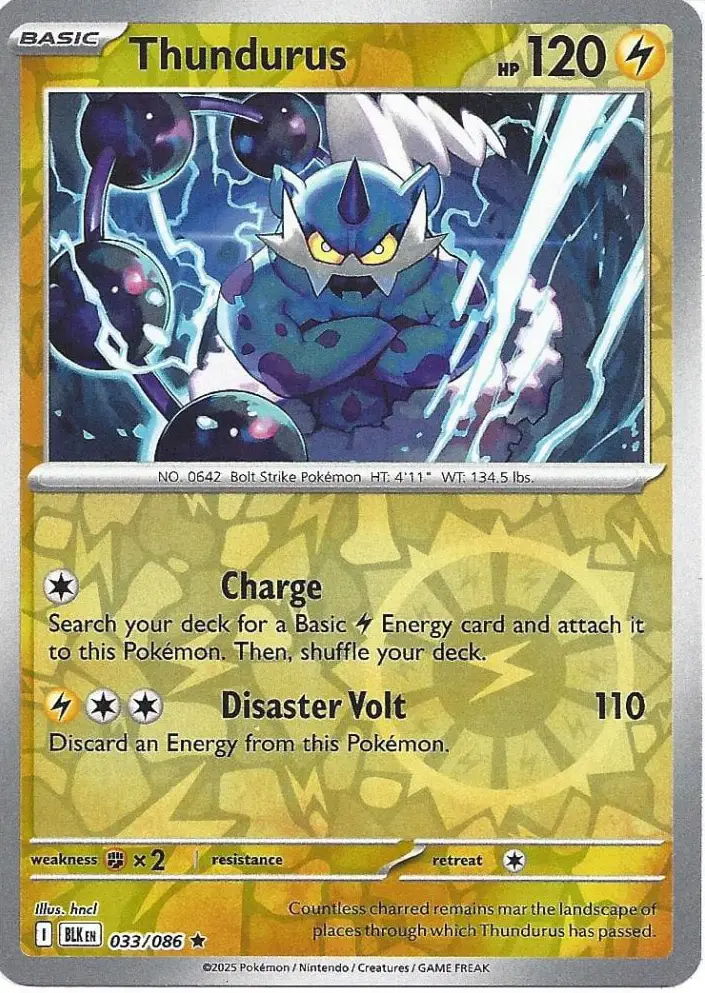 BLK - Black Bolt - 033/086 - Thundurus (Reverse Holo)