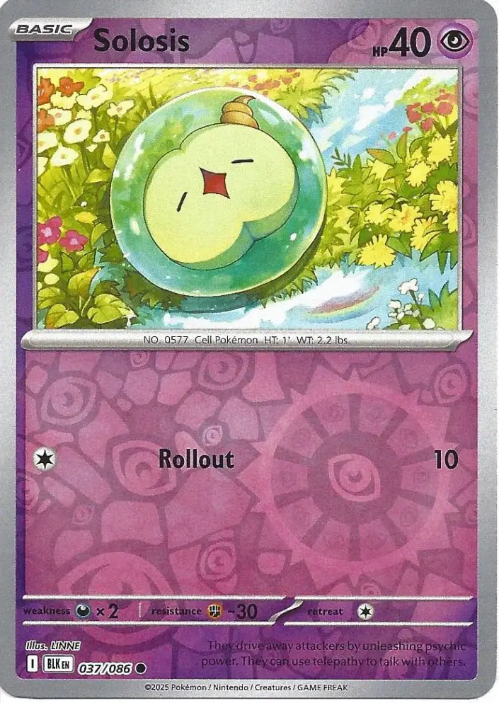 BLK - Black Bolt - 037/086 - Solosis (Reverse Holo)