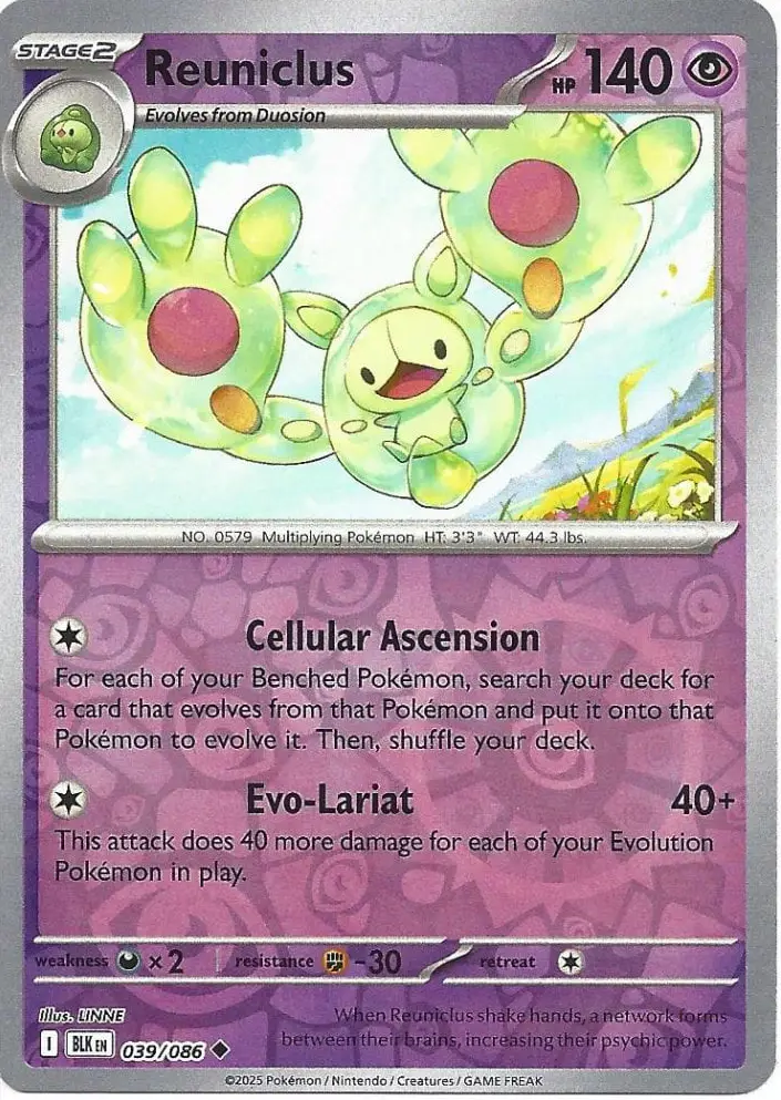 BLK - Black Bolt - 039/086 - Reuniclus (Reverse Holo)