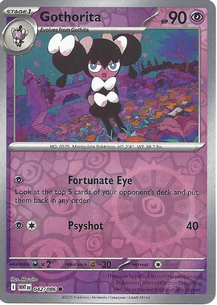 WHT - White Flare - 042/086 - Gothorita (Reverse Holo)
